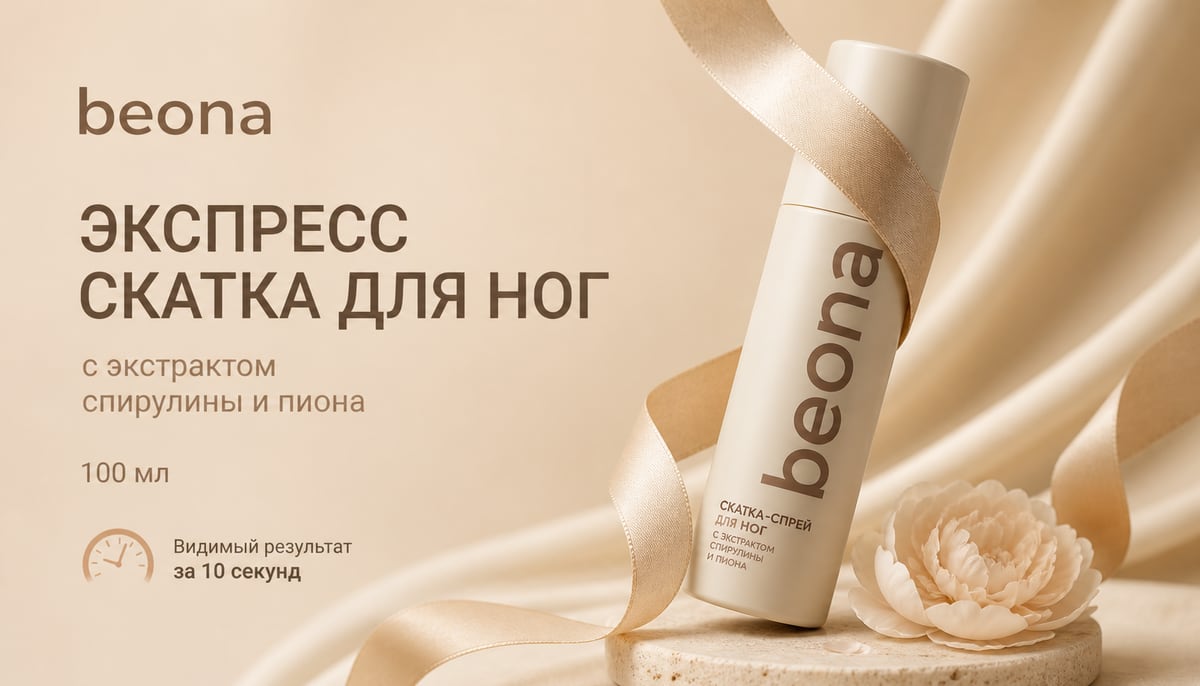 Спрей-скатка для ног с экстрактом спирулины и пиона 100мл